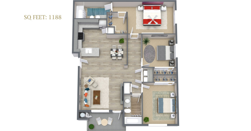 Carson Hills Apartments - Carson City NV - 3 Bedroom 2 Bathroom