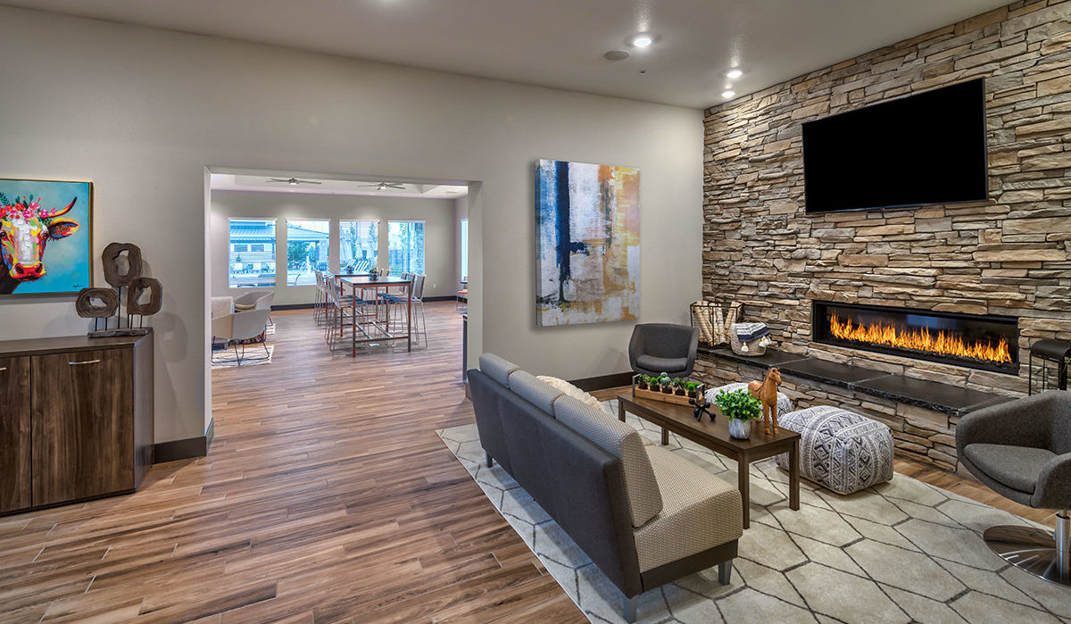 Carson Hills Apartments - Carson City NV - Clubhouse - Den Fireplace